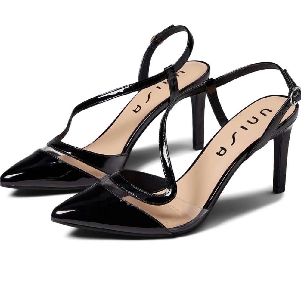Unisa Sleek Black Patent Heels